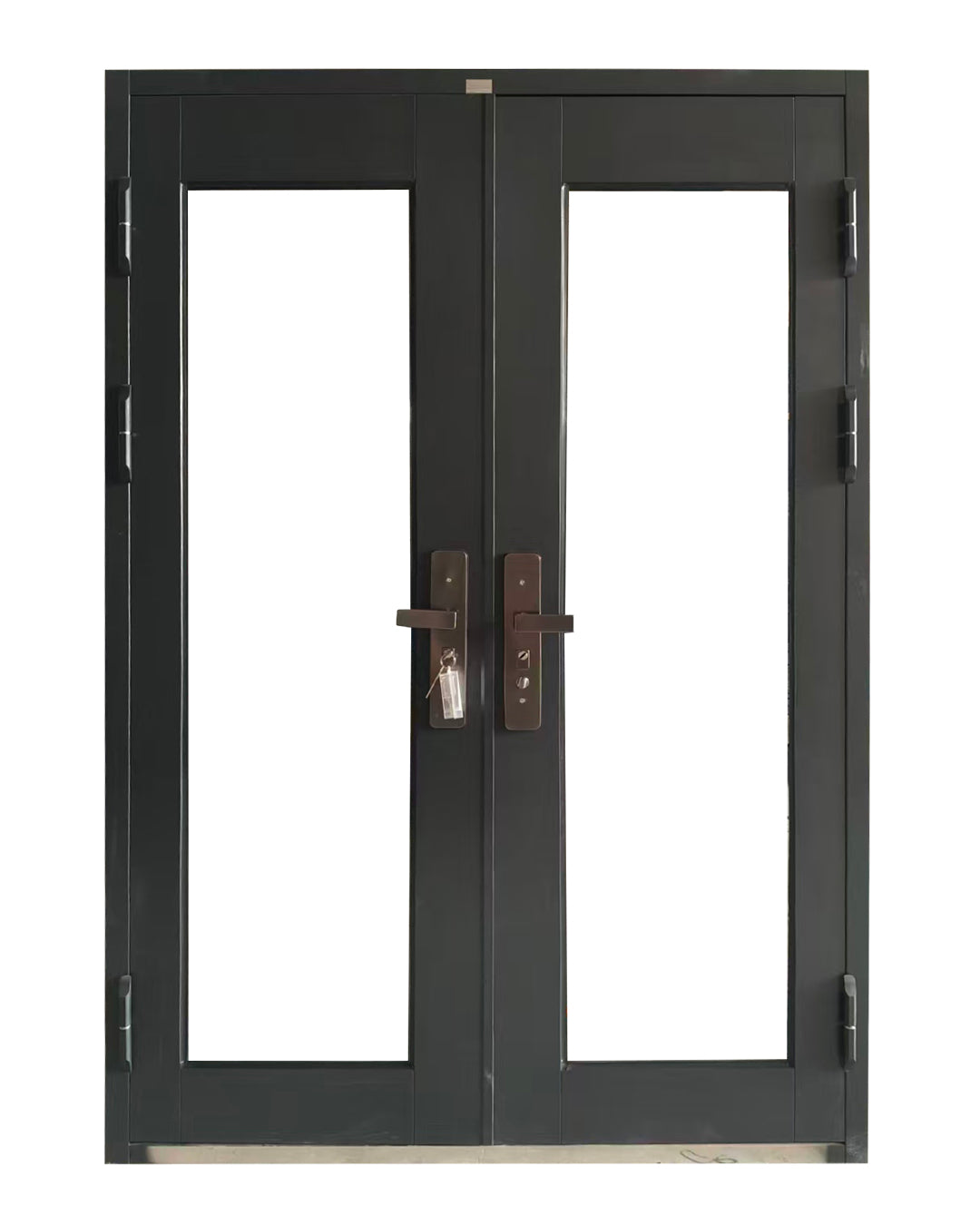 Puerta Doble de Seguridad Multipunto con Vidrio | Aleación de Zinc | 1.50 x 2.15 m | Diseño Moderno