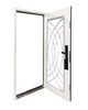 Puerta de Seguridad Multipunto con Vidrio | Aleación de Zinc | 0.97 x 2.15 m | Diseño Moderno I Blanco Mate