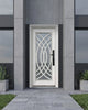 Puerta de Seguridad Multipunto con Vidrio | Aleación de Zinc | 0.97 x 2.15 m | Diseño Moderno I Blanco Mate