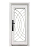 Puerta de Seguridad Multipunto con Vidrio | Aleación de Zinc | 0.97 x 2.15 m | Diseño Moderno I Blanco Mate