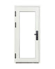 Puerta de Seguridad Multipunto con Vidrio | Aleación de Zinc | 0.97 x 2.15 m | Diseño Moderno I Blanco Mate