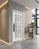 Puerta de Seguridad Multipunto con Vidrio | Aleación de Zinc | 0.97 x 2.15 m | Diseño Moderno I Blanco Mate
