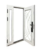 Puerta de Seguridad Multipunto con Vidrio | Aleación de Zinc | 1.20 x 2.15 m | Diseño Moderno I Blanco Mate