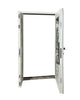 Puerta de Seguridad Multipunto con Vidrio | Aleación de Zinc | 1.20 x 2.15 m | Diseño Moderno I Blanco Mate
