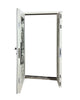 Puerta de Seguridad Multipunto con Vidrio | Aleación de Zinc | 1.20 x 2.15 m | Diseño Moderno I Blanco Mate