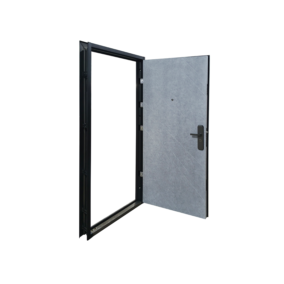 PUERTA DE SEGURIDAD MULTIPUNTOS - 97CM X 215CM X 7CM - GRIS MARMOLEADO