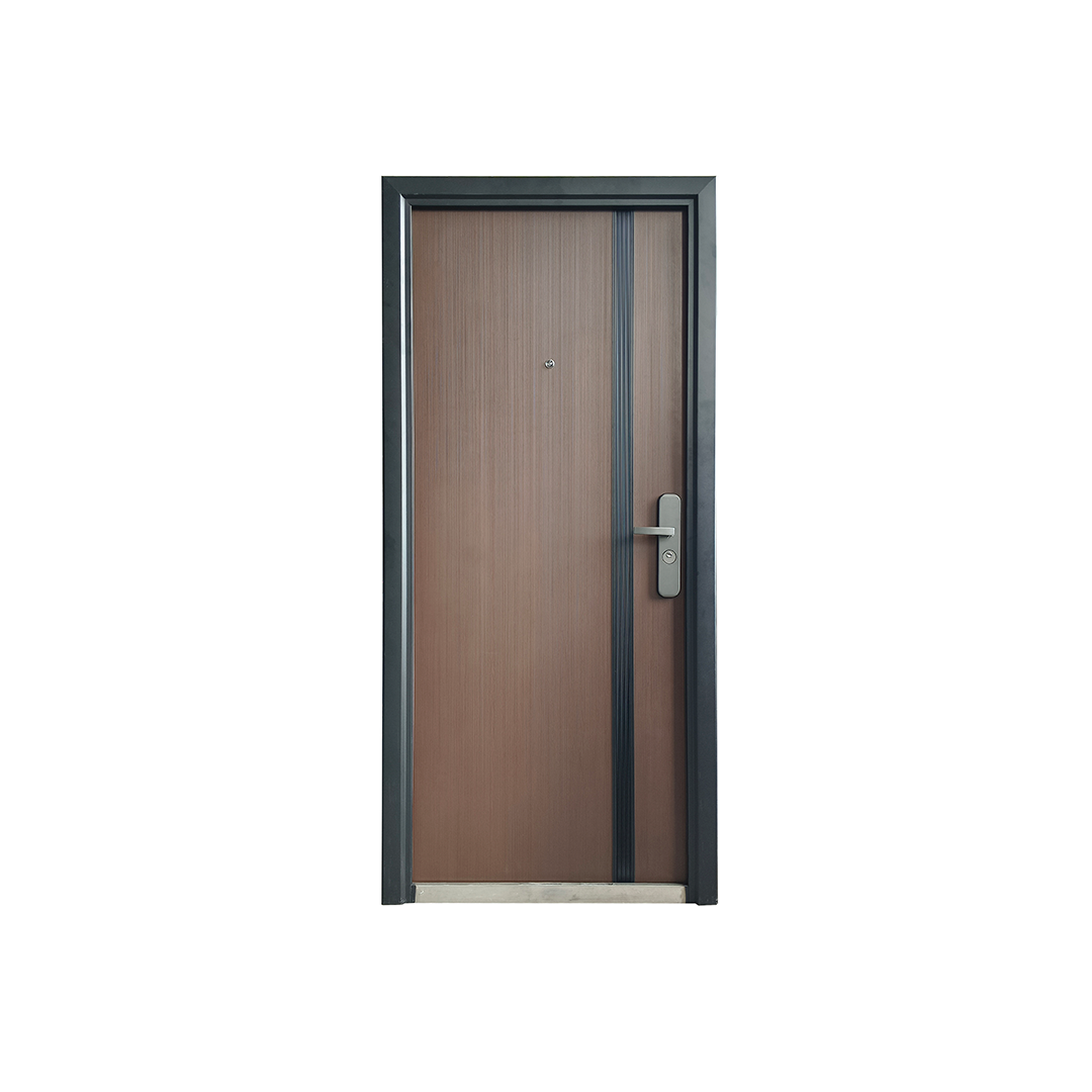 PUERTA DE SEGURIDAD MULTIPUNTOS - 97CM X 215CM X 7CM - CHOCOLATE