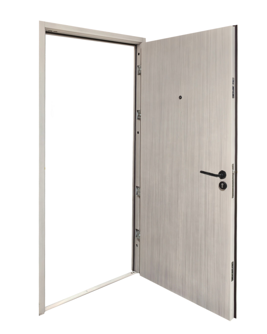 PUERTA DE SEGURIDAD MULTIPUNTOS - 97CM X 215CM X 70MM - CENIZA CLARO