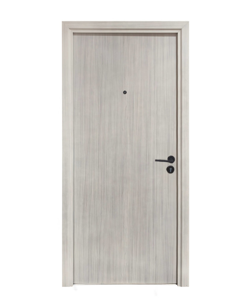 PUERTA DE SEGURIDAD MULTIPUNTOS - 97CM X 215CM X 70MM - CENIZA CLARO