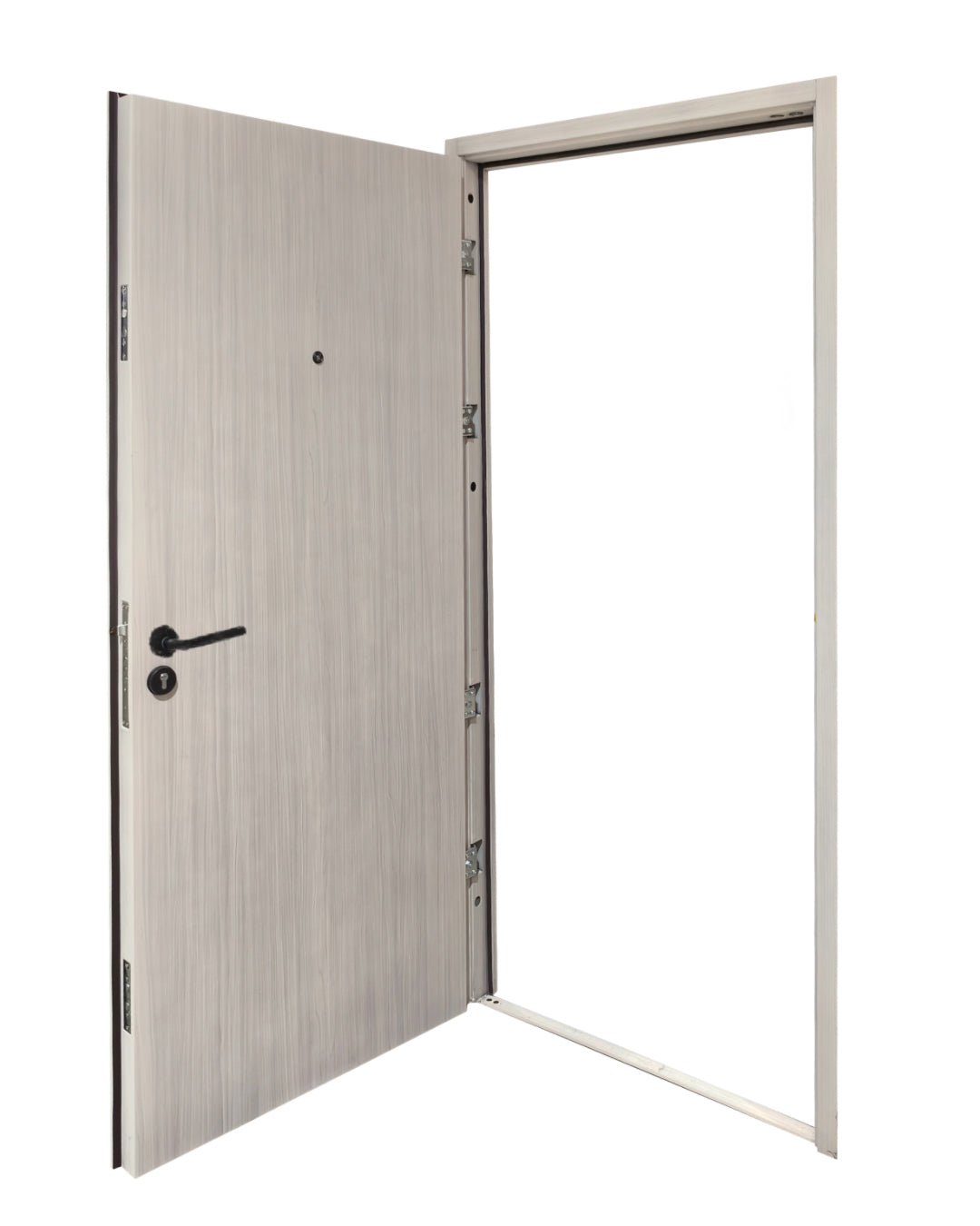 PUERTA DE SEGURIDAD MULTIPUNTOS - 97CM X 215CM X 70MM - CENIZA CLARO