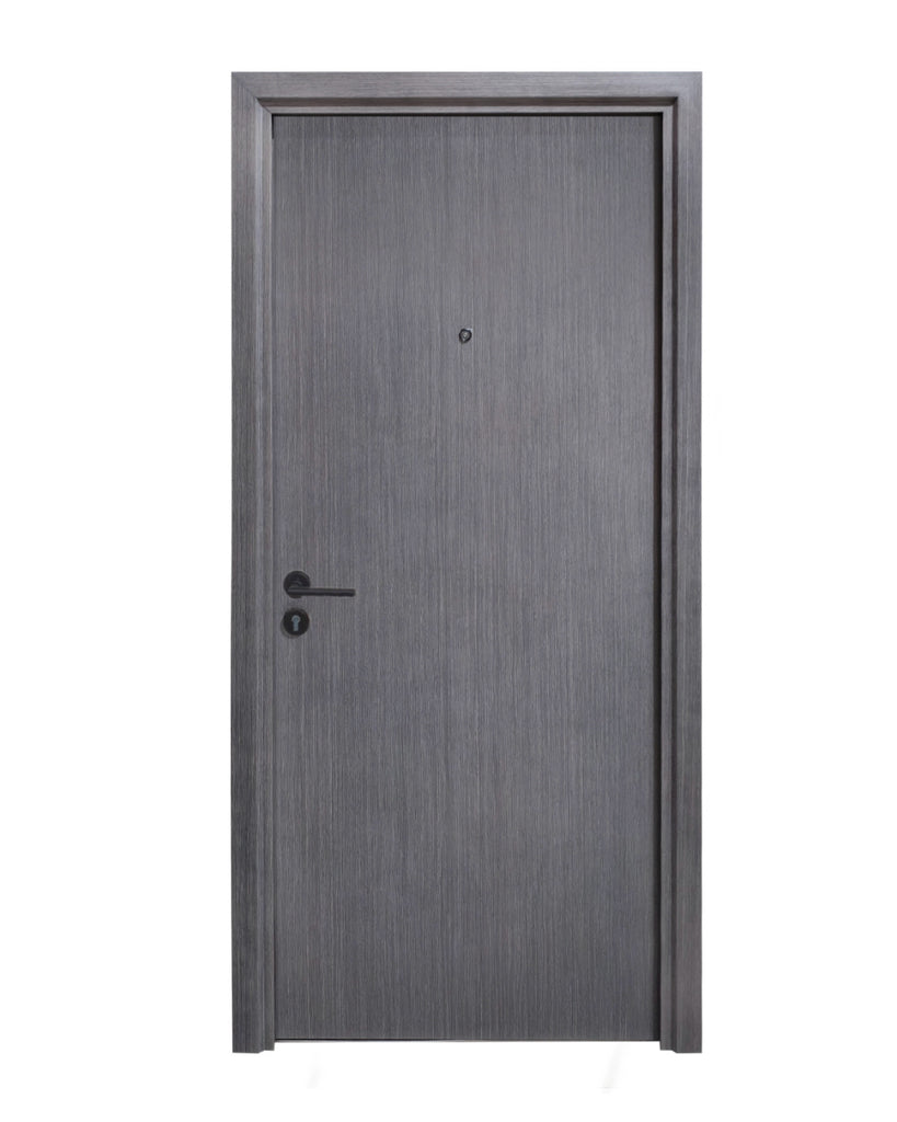 PUERTA DE SEGURIDAD MULTIPUNTOS - 97CM X 215CM X 70MM - GRIS CENIZA AZULADO
