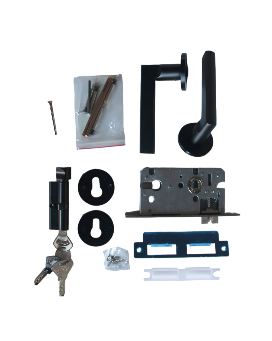 CERRADURA MODERNA NEGRO Y COBRE – ALUMINIO Y COBRE RESISTENTE