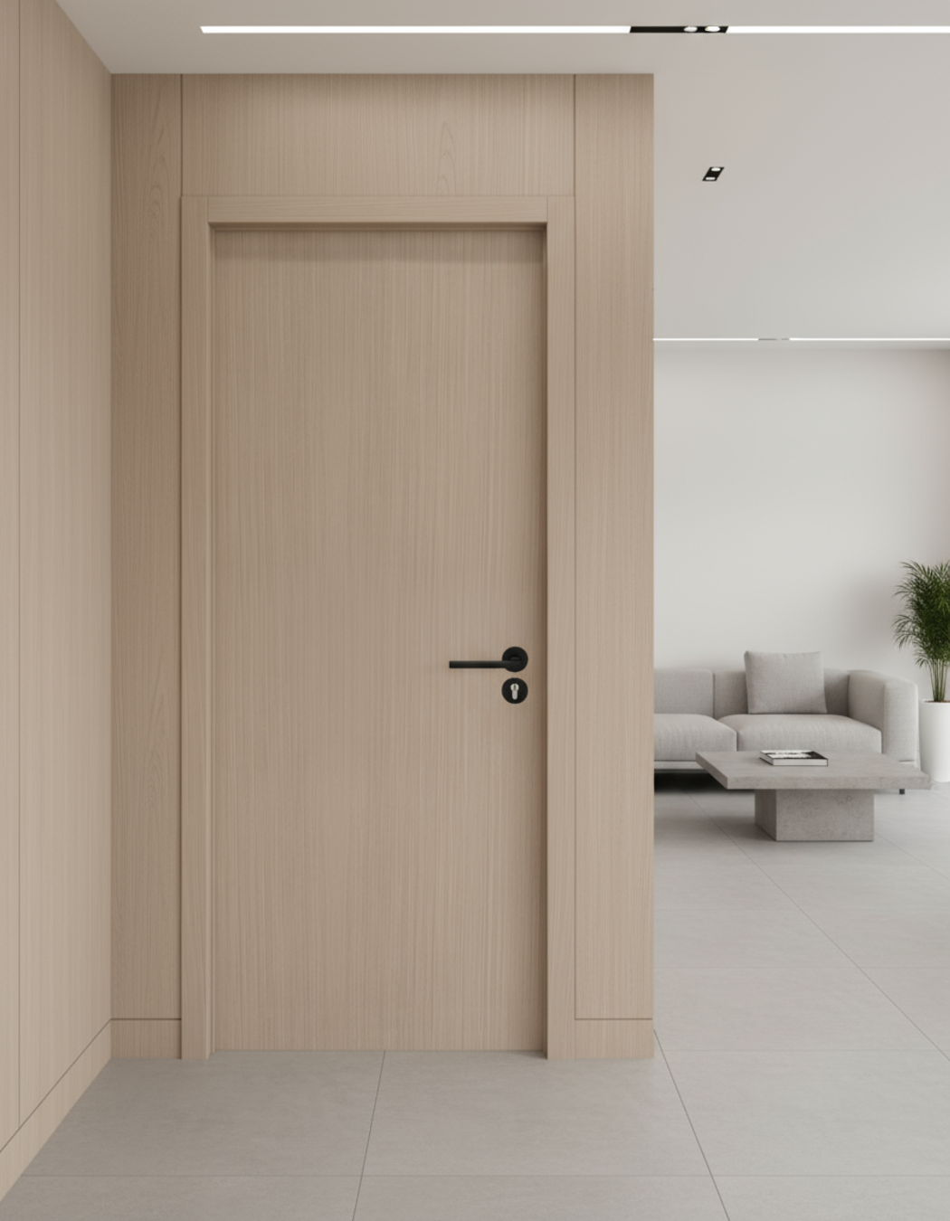 PUERTA DE INTERIOR - WPC - CREMA NATURAL