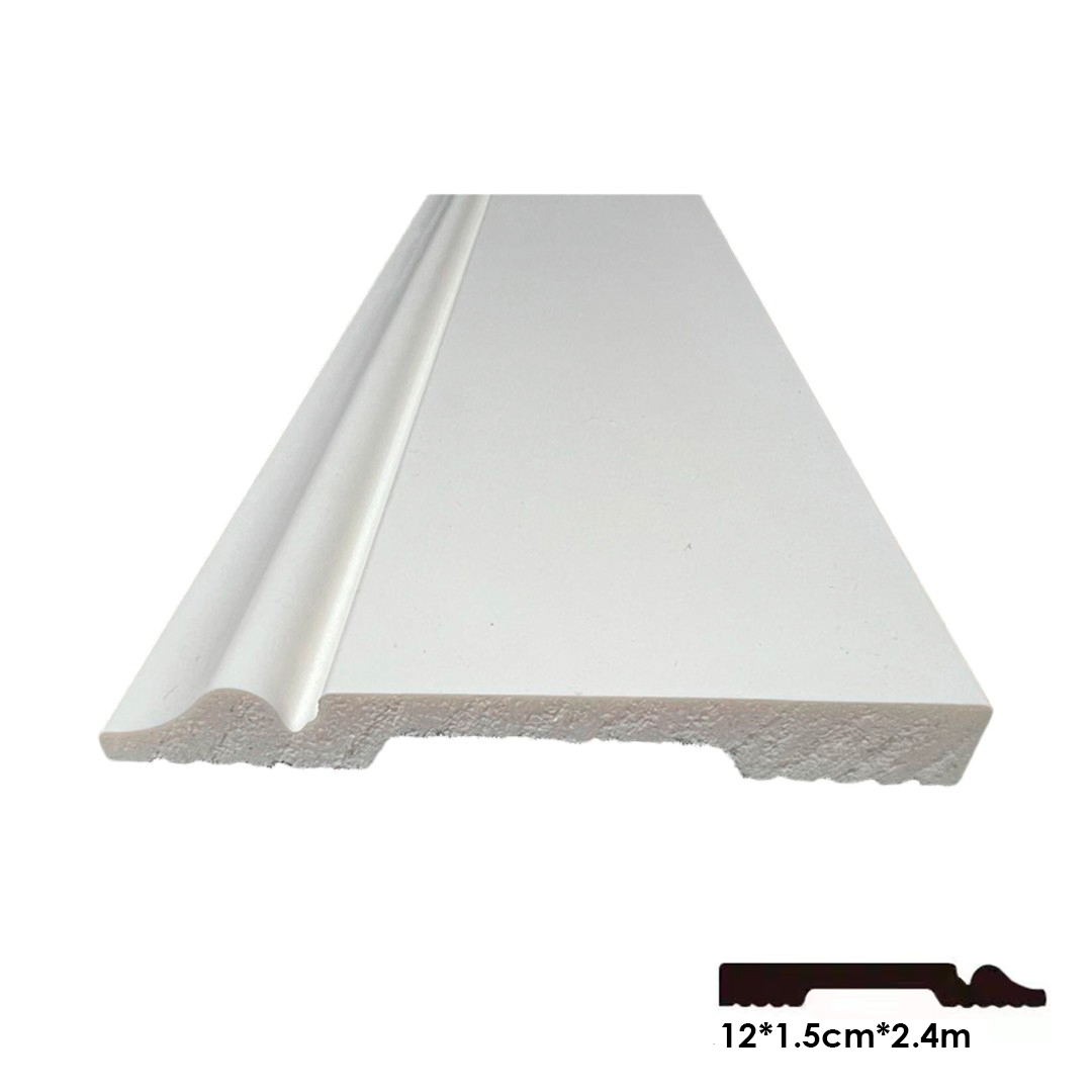 ZOCALO CLASICO DE PISO PS - 8.0CM*2.4M - BLANCO MATE