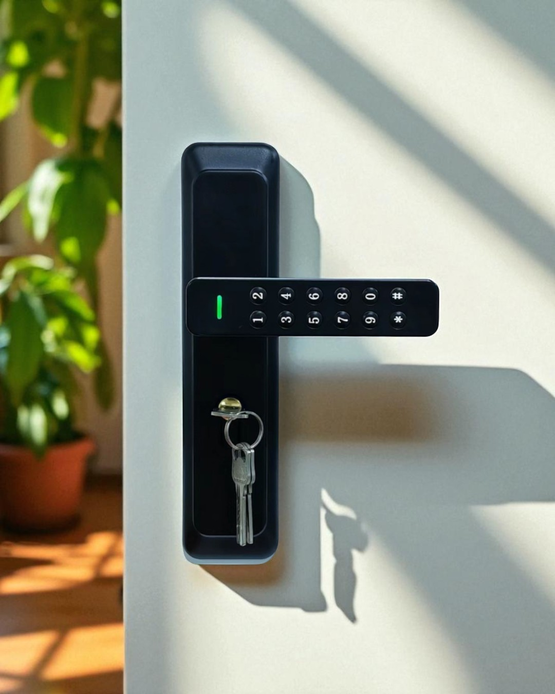 CERRADURA INTELIGENTE - PUERTAS INTERIORES MDF/WPC - NEGRO - OS134C-5845