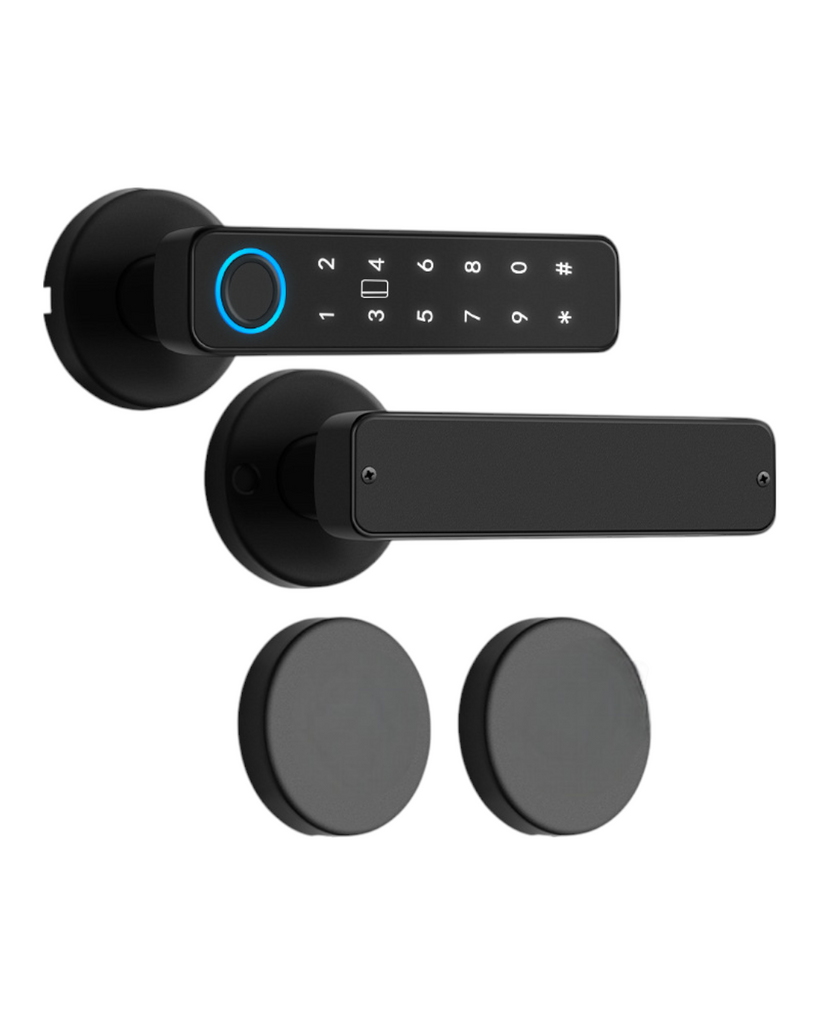 CERRADURA INTELIGENTE - PUERTAS INTERIORES MDF/WPC - TUYA APP - NEGRO - OS478TYF-5845