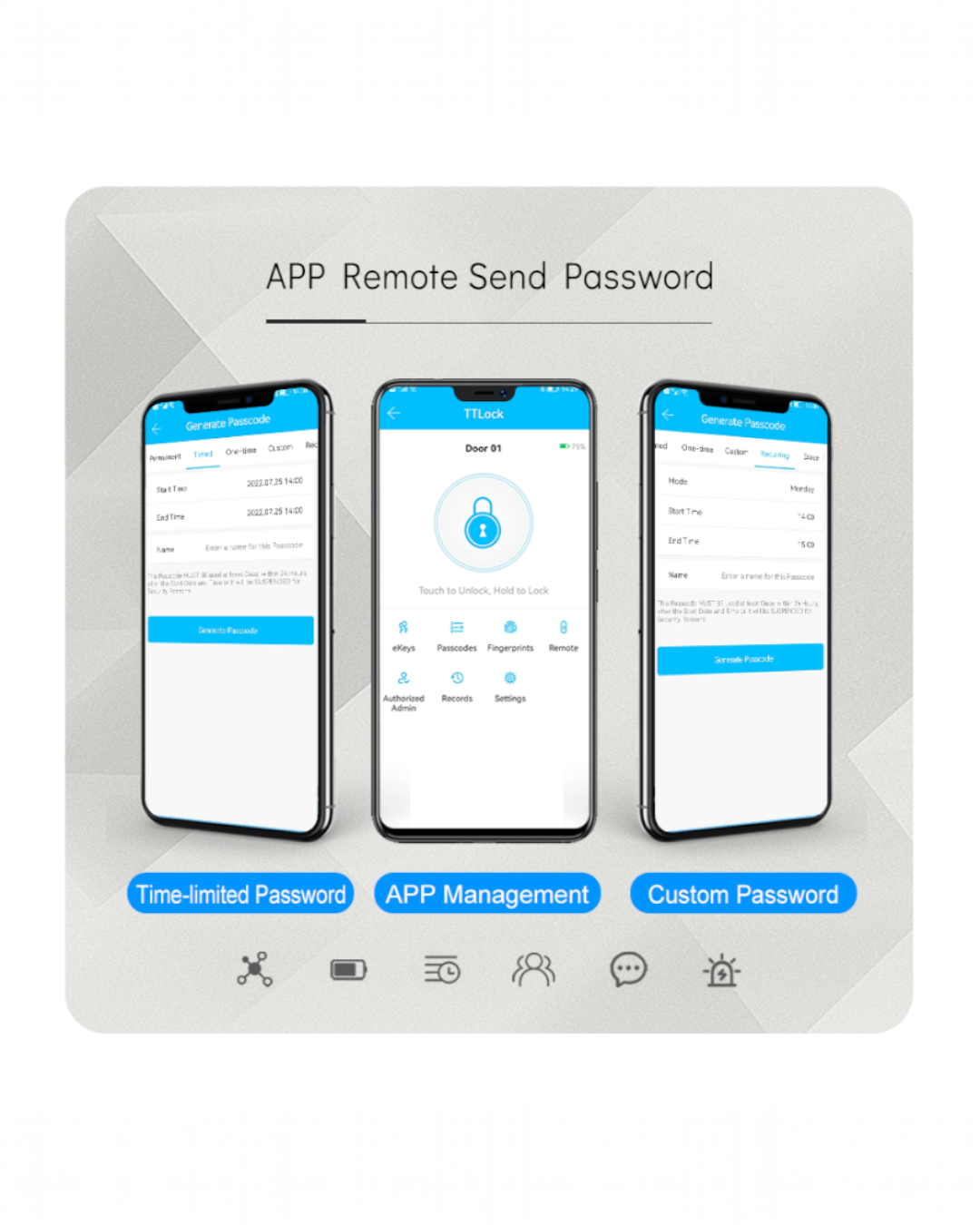 CERRADURA INTELIGENTE - CILINDRO- TILOCK APP - NEGRO - OS615FB