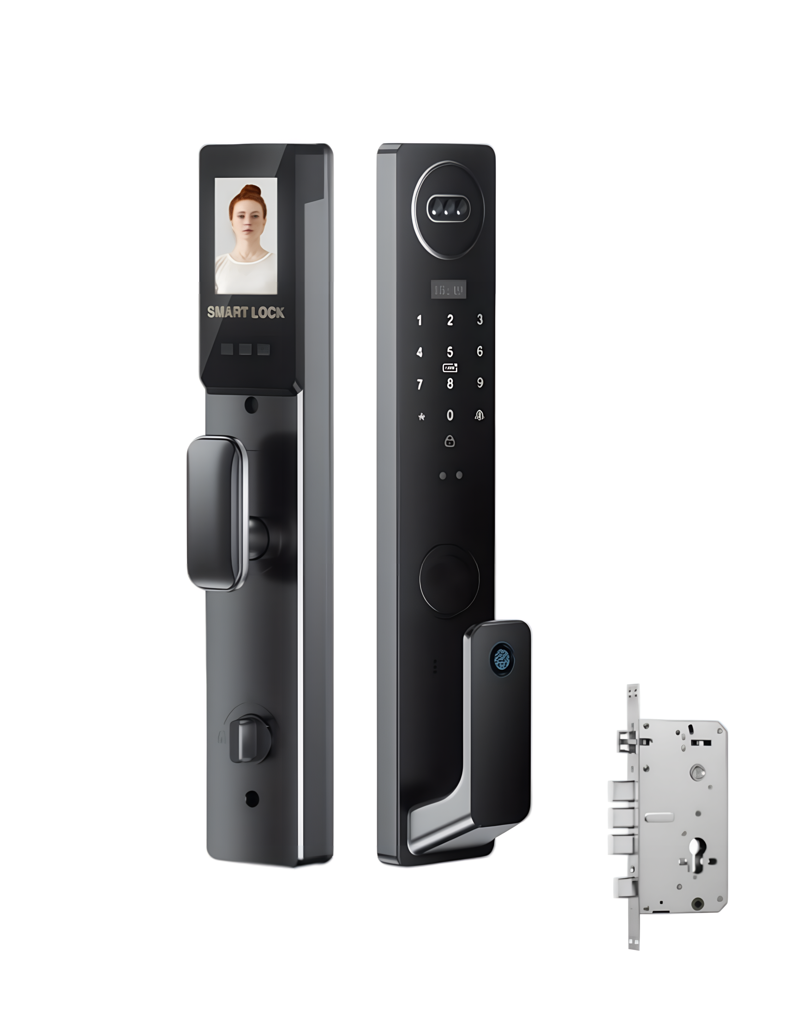 CERRADURA SMART 6 EN 1 PARA PUERTAS MULTIPUNTO – FACIAL + HUELLA + APP TUYA OS710TYFA