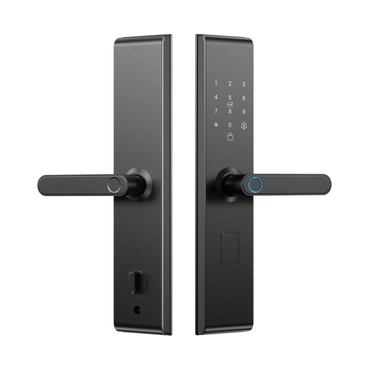 Cerradura inteligente negra OS967TYF-6068 para puertas multipuntos