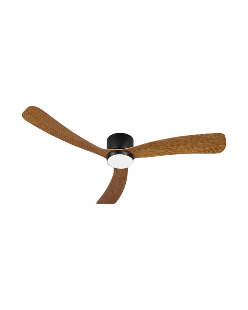 VENTILADOR DE TECHO LED NEGRO MADERA - 3 BLADES 52"