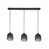 LÁMPARA COLGANTE NEGRA 3XE27