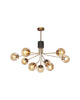 LAMPARA COLGANTE DORADA 9XE27