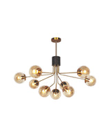 LAMPARA COLGANTE DORADA 9XE27