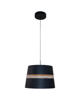 LAMPARA COLGANTE LED NEGRA 18W 30K