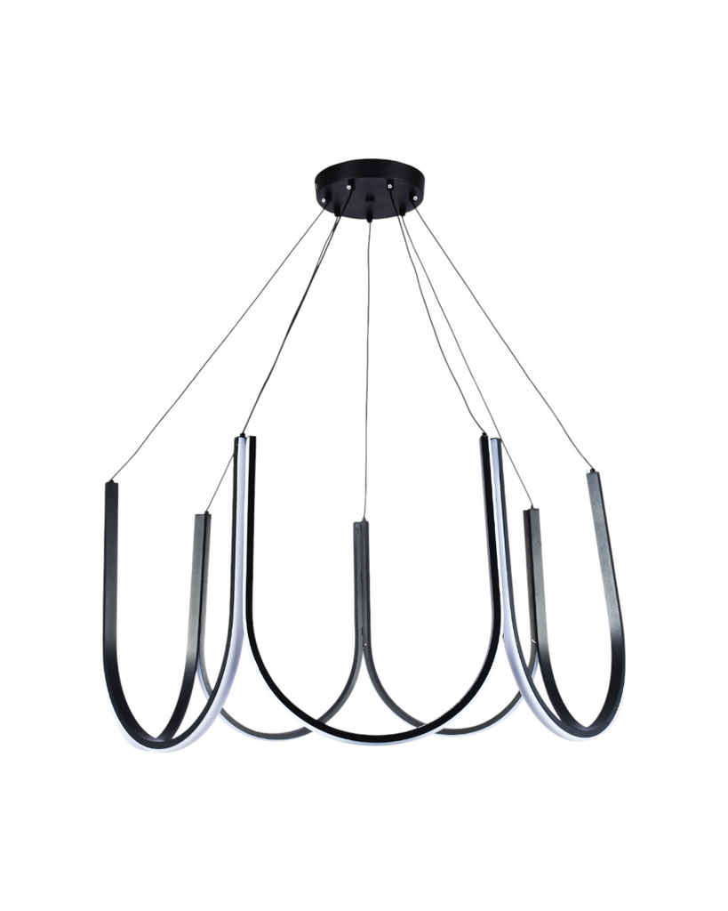 LAMPARA COLGANTE LED NEGRA 3CCT CONTROL