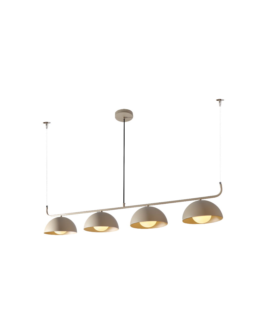 LÁMPARA COLGANTE GRIS 4×G9 - TAMAÑO L1080×W200 MM