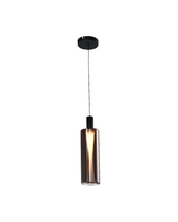 LÁMPARA COLGANTE LED NEGRA 6W 3000K - TAMAÑO Ø100×395 + 1200 MM WIRE - LUZ 3000K (BLANCO CÁLIDO) - 6W