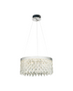 LÁMPARA COLGANTE CRISTAL LED CROMO 134W 3CCT - TAMAÑO 600 MM - LUZ 3CCT AJUSTABLE - 134W