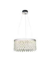 LÁMPARA COLGANTE CRISTAL LED CROMO 134W 3CCT - TAMAÑO 600 MM - LUZ 3CCT AJUSTABLE - 134W
