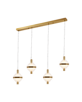 LÁMPARA COLGANTE LED LATÓN 24W 3000K - TAMAÑO 870×100×165 + 1500 - LUZ 3000K (BLANCO CÁLIDO) - 24W