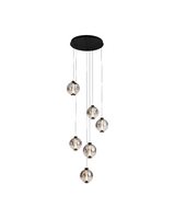 LÁMPARA COLGANTE LED NEGRA 36W 3000K - TAMAÑO 500×500×180 + 2500 MM - LUZ 3000K (BLANCO CÁLIDO) - 36W