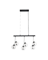 LÁMPARA COLGANTE LED NEGRA 48W 3000K - TAMAÑO 800×200×350 + 1500 MM - LUZ 3000K (BLANCO CÁLIDO) - 48W