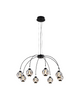 LÁMPARA COLGANTE LED NEGRA 64W 3000K - TAMAÑO 650×650×450 + 1000 MM - LUZ 3000K (BLANCO CÁLIDO) - 64W