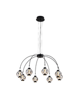 LÁMPARA COLGANTE LED NEGRA 64W 3000K - TAMAÑO 650×650×450 + 1000 MM - LUZ 3000K (BLANCO CÁLIDO) - 64W