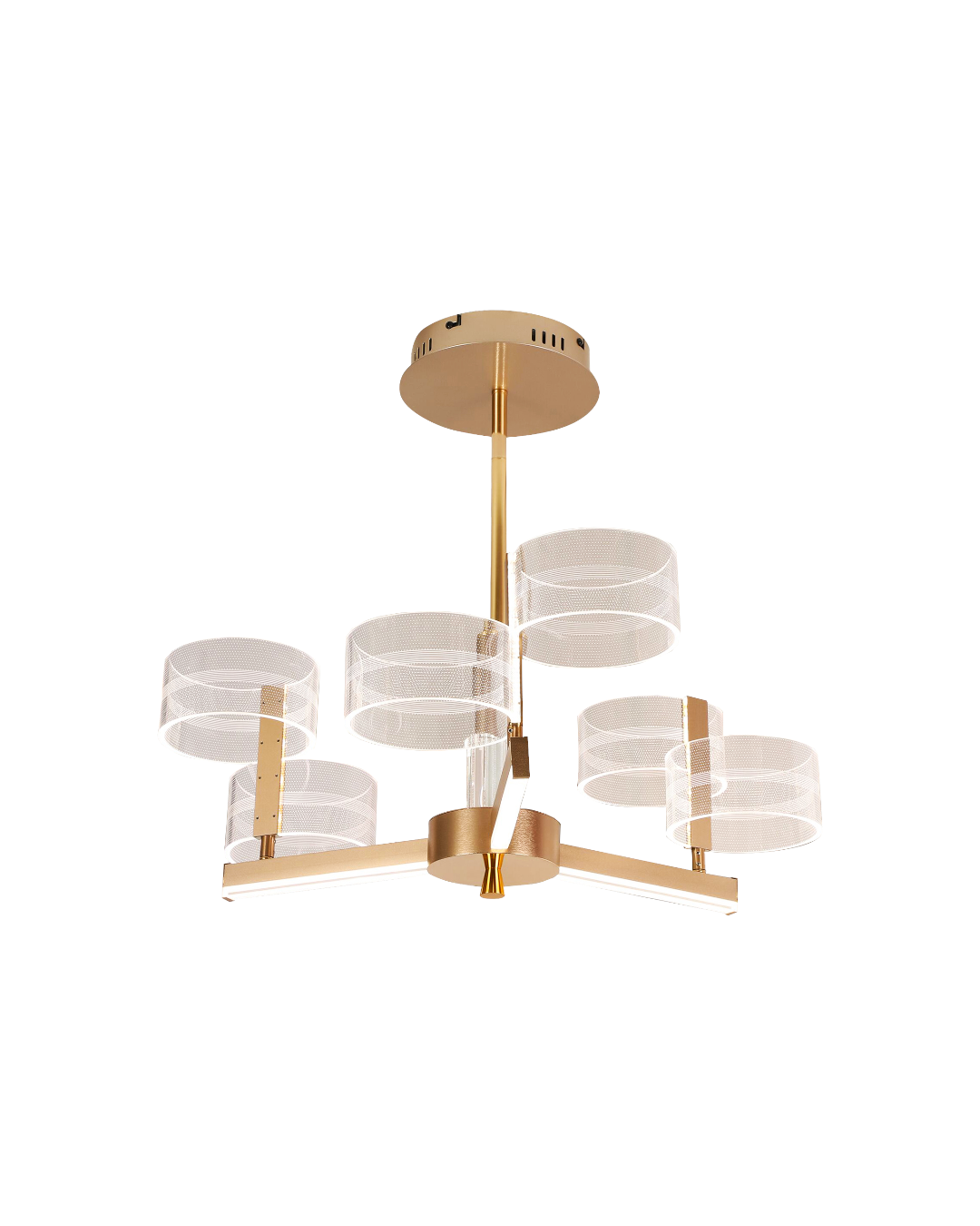 LÁMPARA DE TECHO LED DORADA 60W 3000K - TAMAÑO D650 MM - LUZ 3000K (BLANCO CÁLIDO) - 60W