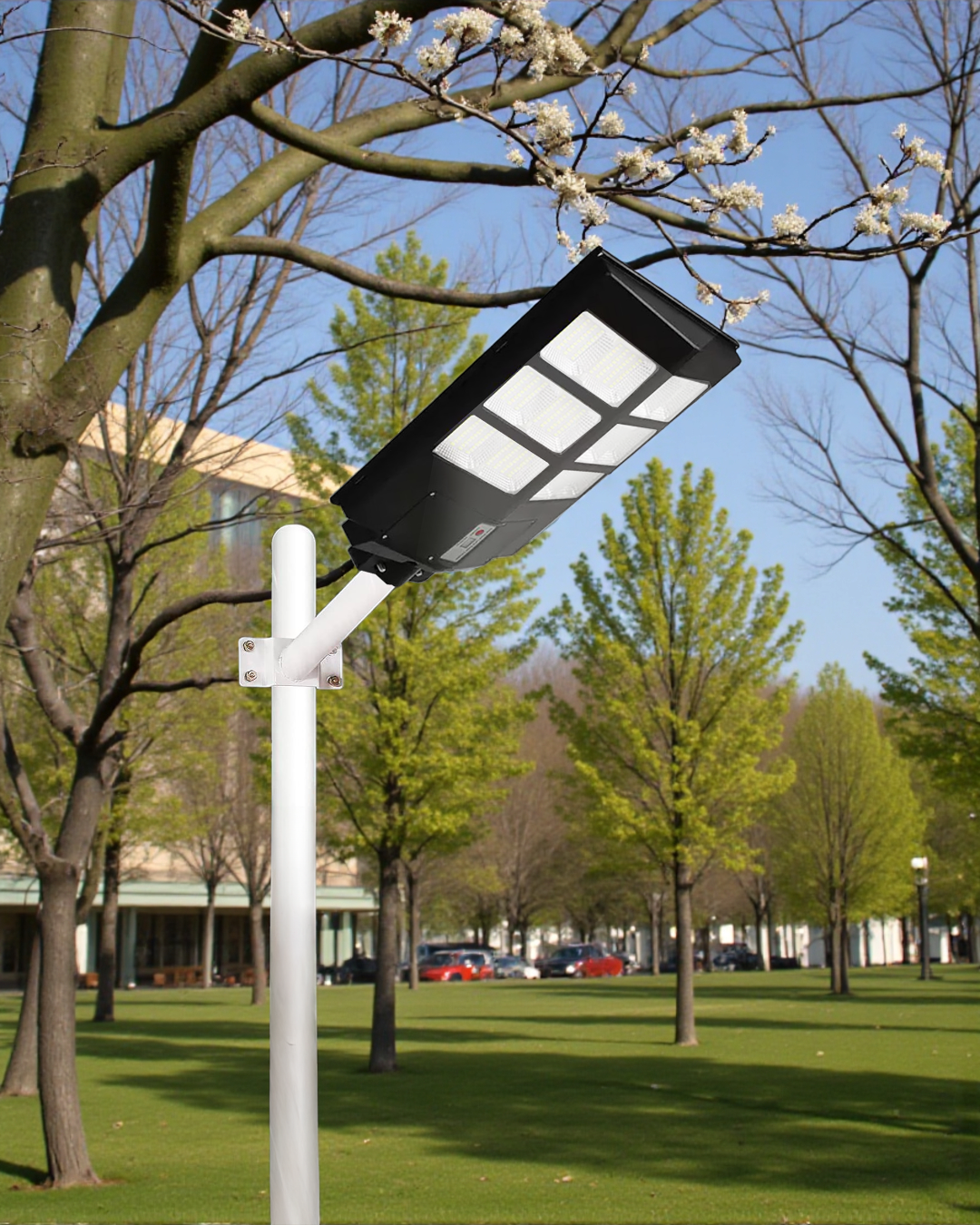 LAMPARA DE CALLE SOLAR LED 300W 6500K - TAMAÑO 447×342×70 MM - LUZ 6500K (BLANCO FRÍO) - 300W