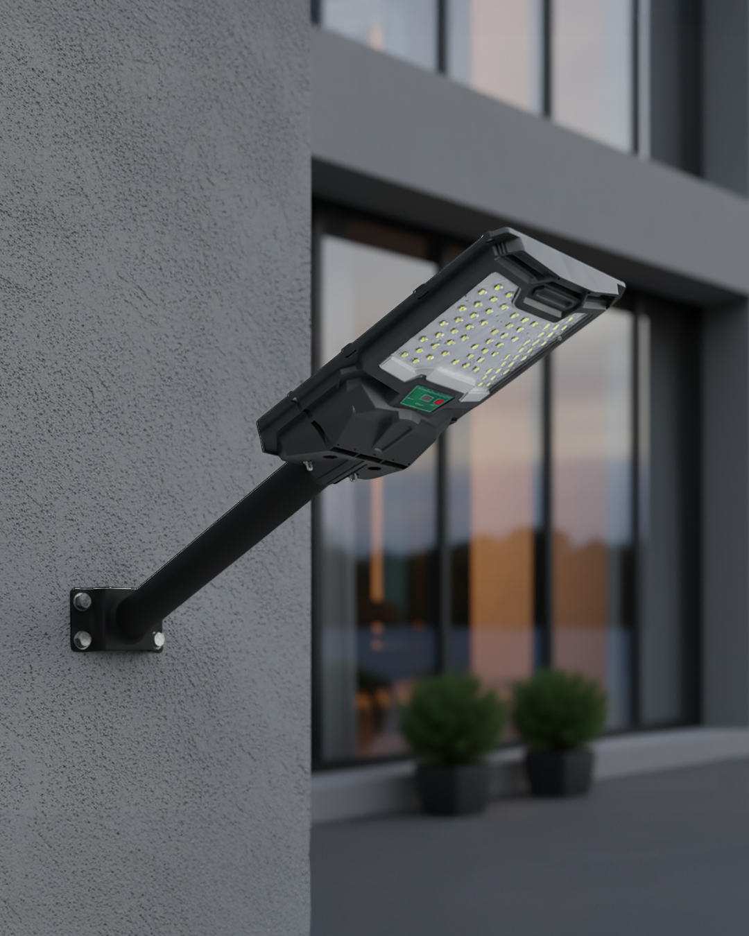 LAMPARA DE CALLE SOLAR LED 100W 6500K - TAMAÑO 439×236×64 MM - LUZ 6500K (BLANCO FRÍO) - 100W