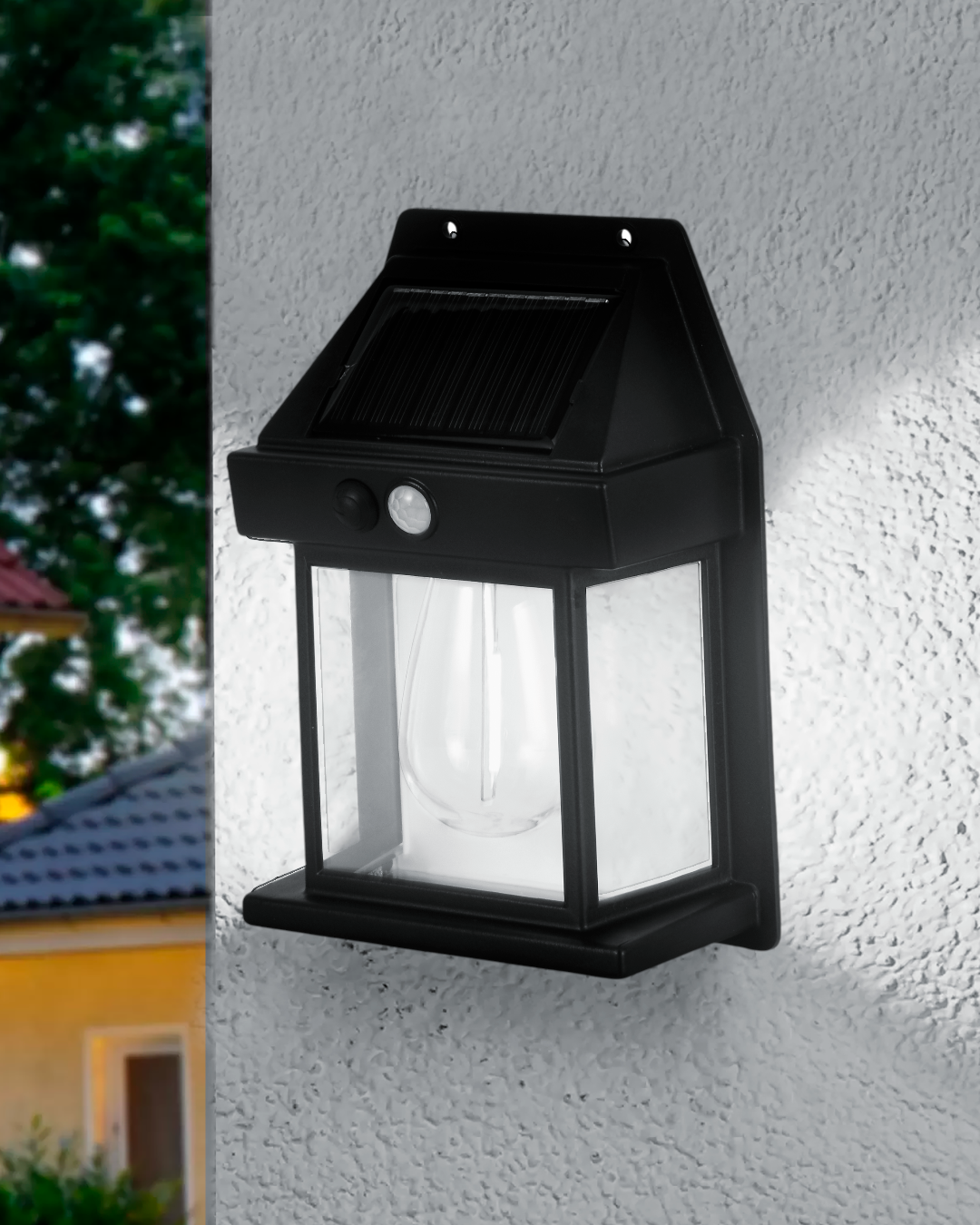 LAMPARA DE PARED SOLAR LED 5W 6000K - TAMAÑO 17.1×12×5.8 CM - LUZ 6000K (BLANCO FRÍO) - 5W