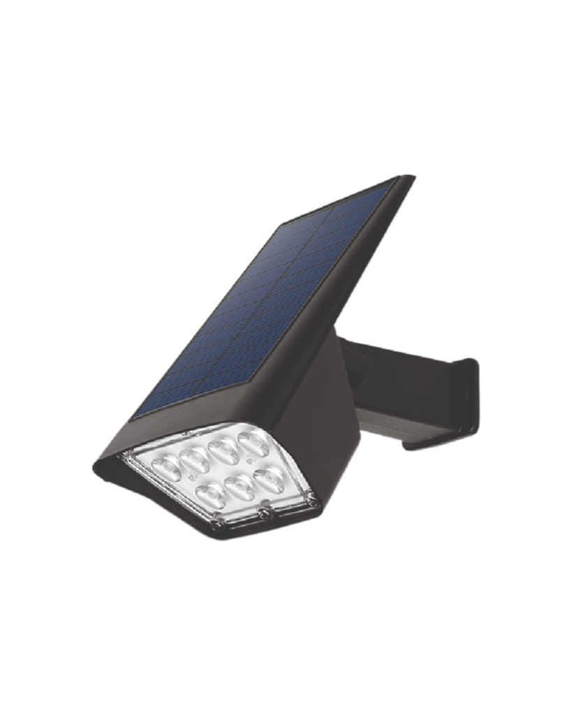 LAMPARA DE PARED O ESTACA SOLAR 7W 3000K - TAMAÑO 16.4×11.6×30.3 CM - LUZ 3000K (BLANCO CÁLIDO) - 7W