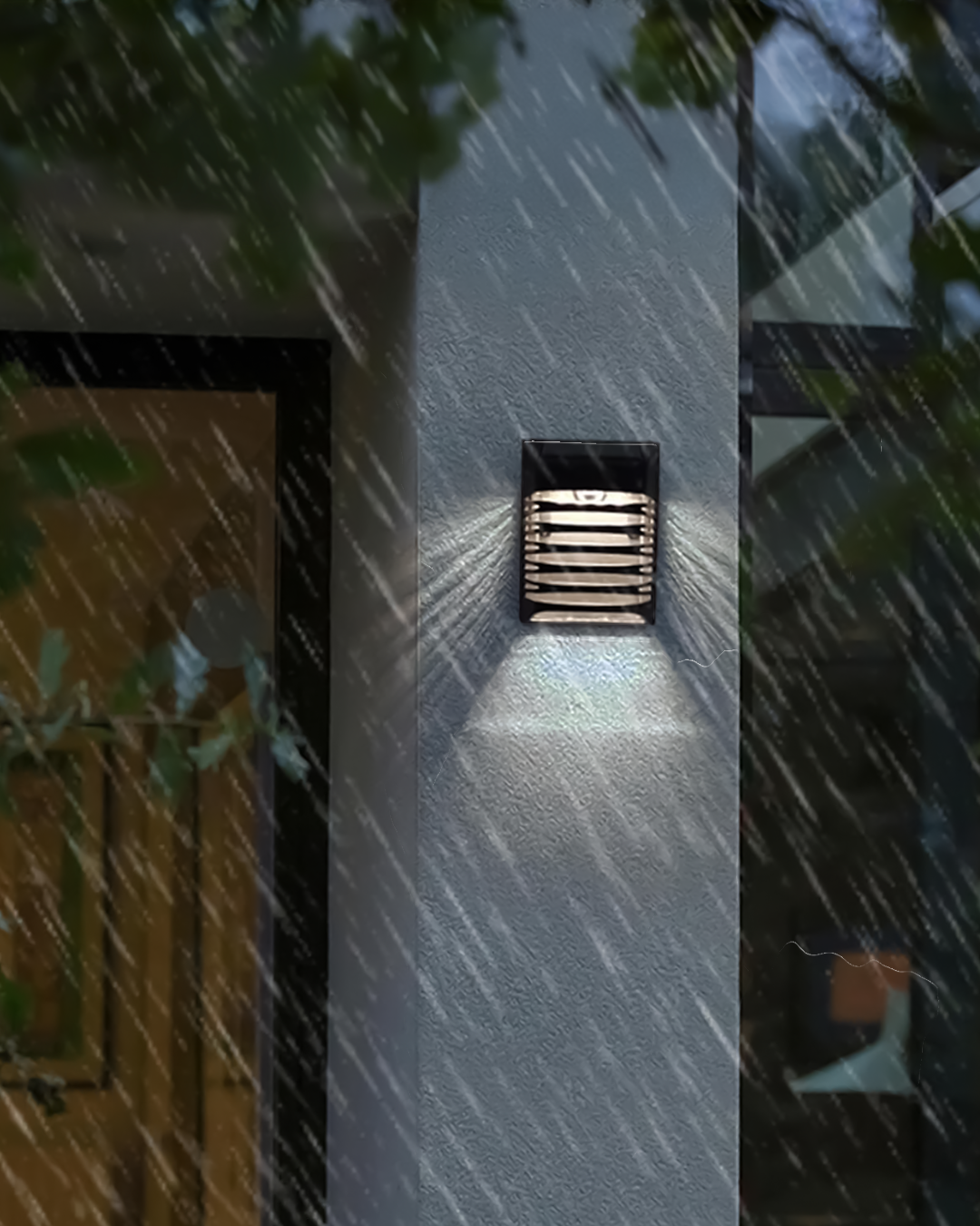 LAMPARA DE PARED SOLAR LED 2W 3000K - TAMAÑO 12×9×5.2 CM - LUZ 3000K (BLANCO CÁLIDO) - 2W