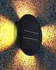LAMPARA DE PARED SOLAR LED 6W 3CCT - TAMAÑO 185×65×185 MM - LUZ 3CCT AJUSTABLE - 6W