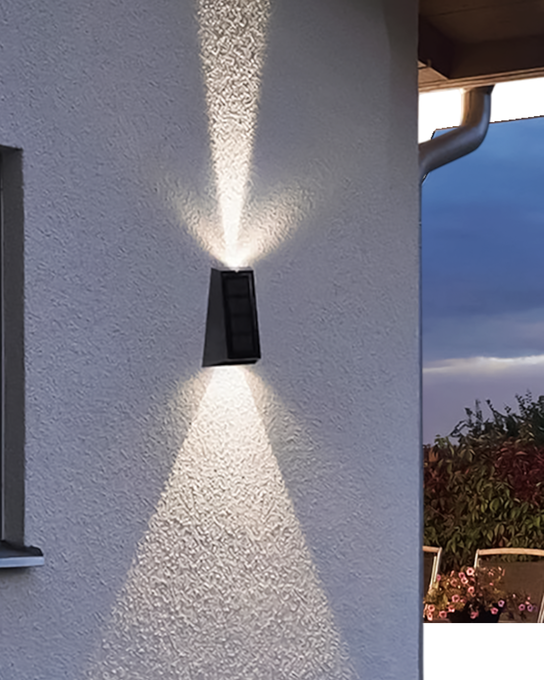 LAMPARA DE PARED SOLAR LED 6W 3CCT - TAMAÑO 160×120×85 MM - LUZ 3CCT AJUSTABLE - 6W