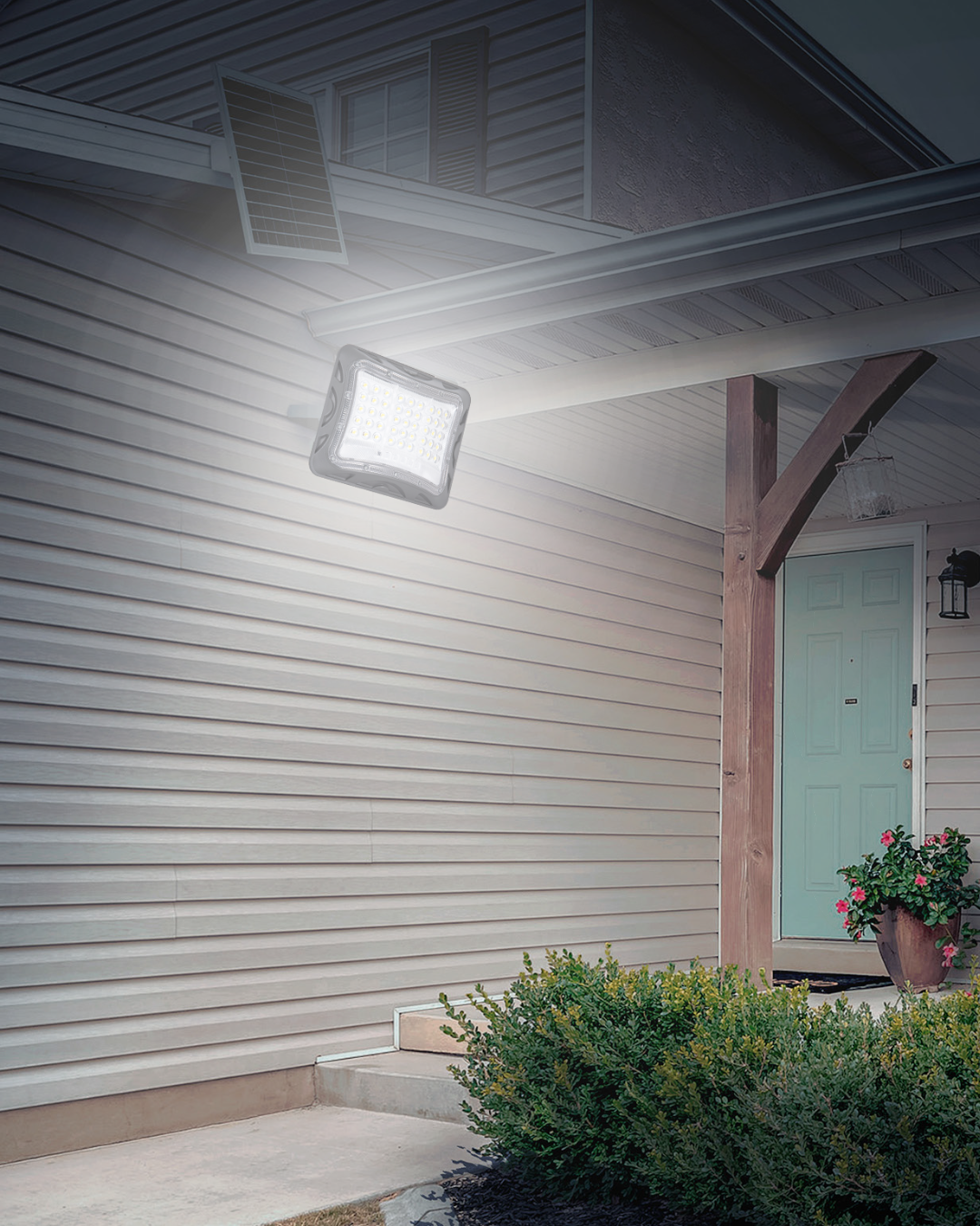 REFLECTOR SOLAR LED 150W 6500K - TAMAÑO 294×229×69 MM - LUZ 6500K (BLANCO FRÍO) - 150W