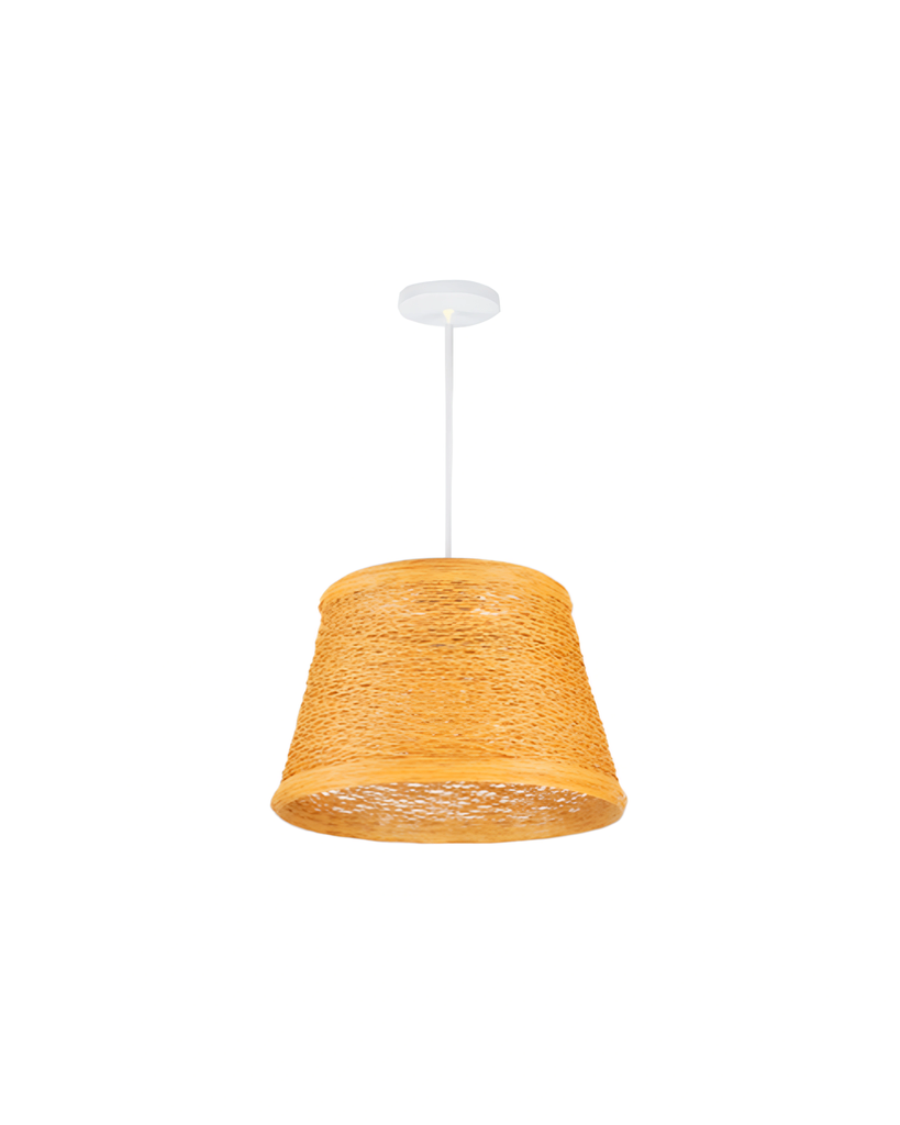 LAMPARA COLGANTE RATTAN MADERA 1XE27