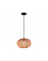 LAMPARA COLGANTE RATTAN MADERA 1XE27
