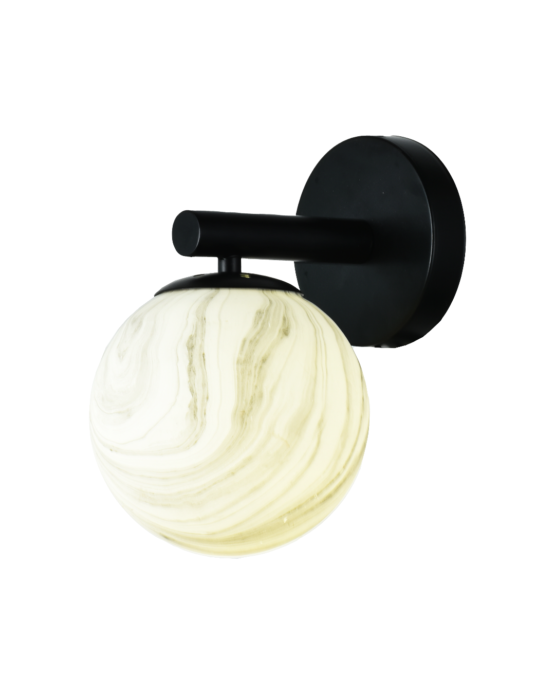 LÁMPARA DE PARED NEGRA 1×E27 - TAMAÑO D250×H250